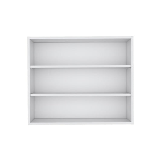 36" White Wood Three Tier Wall Mounted Floating Shelf HomeRoots