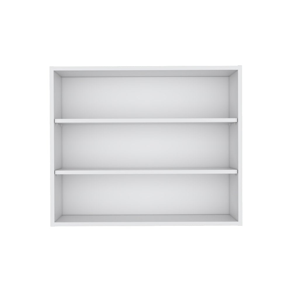 36" White Wood Three Tier Wall Mounted Floating Shelf HomeRoots