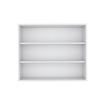 36" White Wood Three Tier Wall Mounted Floating Shelf HomeRoots