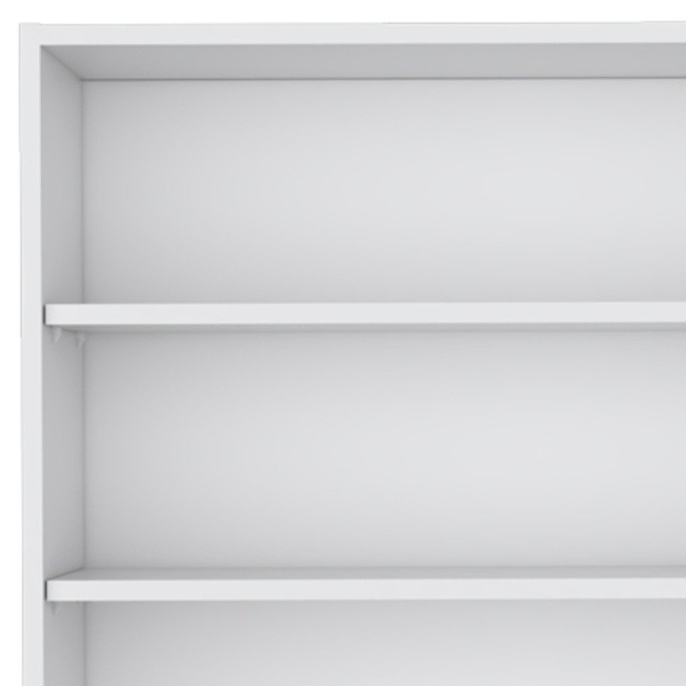 36" White Wood Three Tier Wall Mounted Floating Shelf HomeRoots