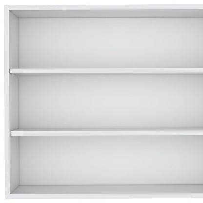 36" White Wood Three Tier Wall Mounted Floating Shelf HomeRoots