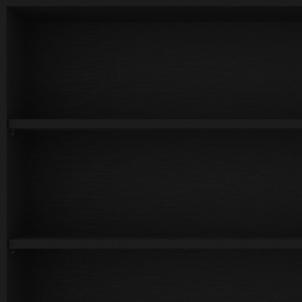 36" Black Wood Three Tier Wall Mounted Floating Shelf HomeRoots