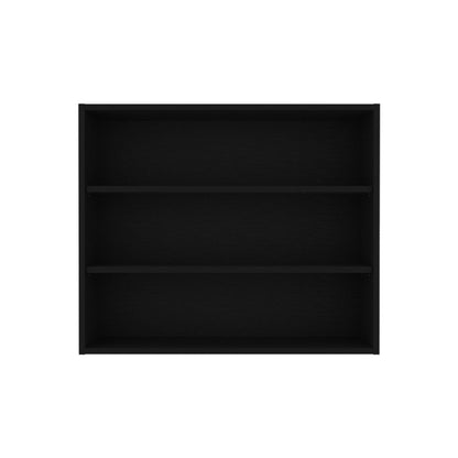 36" Black Wood Three Tier Wall Mounted Floating Shelf HomeRoots