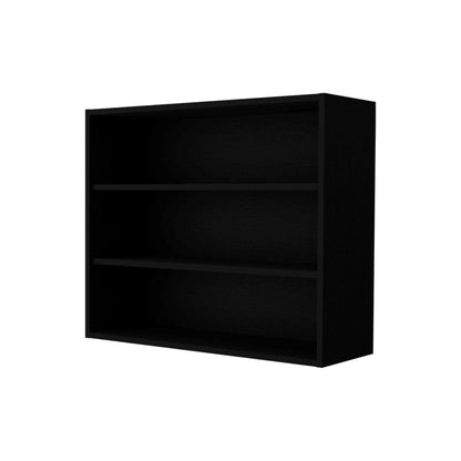 36" Black Wood Wall Mounted Floating Shelf HomeRoots