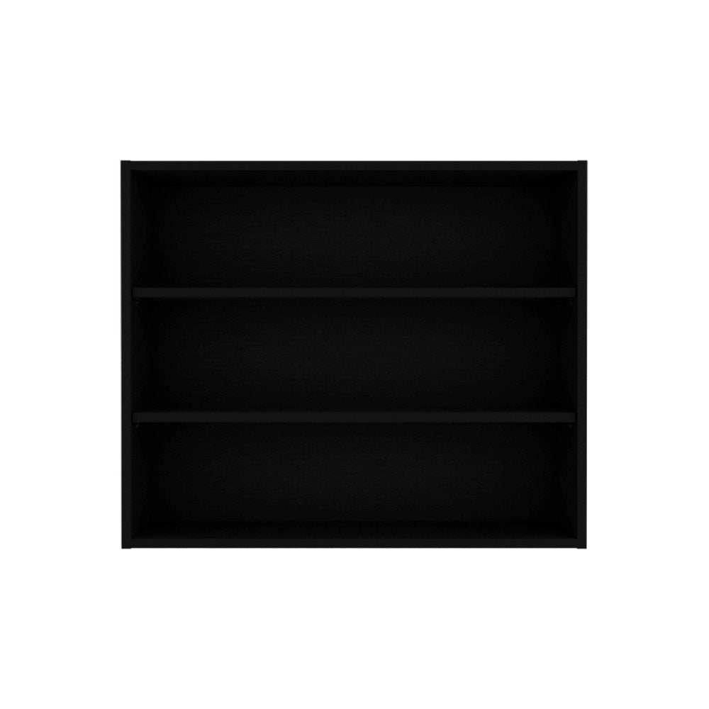36" Black Wood Wall Mounted Floating Shelf HomeRoots