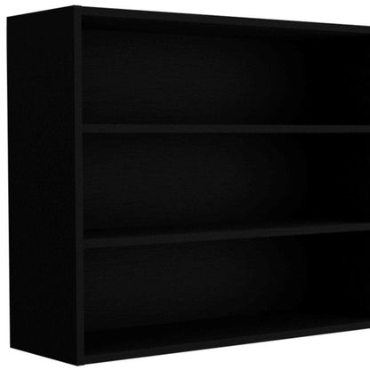 36" Black Wood Wall Mounted Floating Shelf HomeRoots