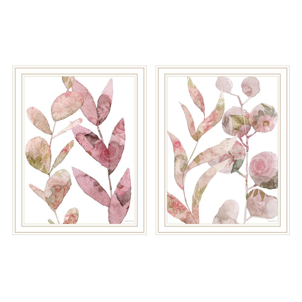 Set Of Two Meadow Flora Botannicals White Framed Wall Art HomeRoots