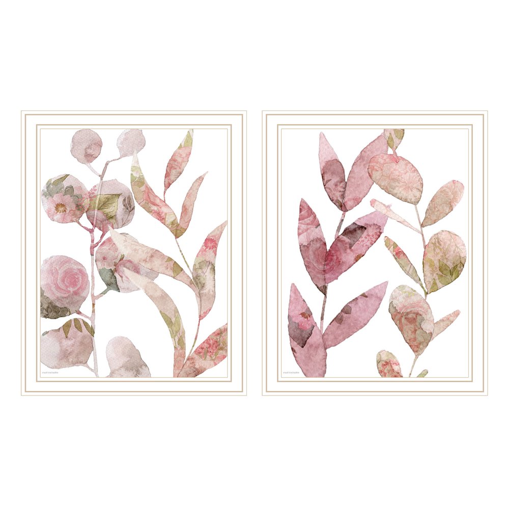 Set Of Two Meadow Flora Botannicals White Framed Wall Art HomeRoots
