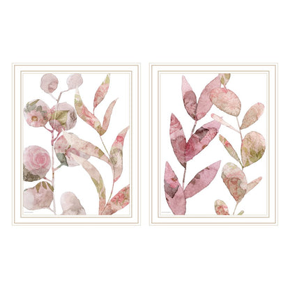 Set Of Two Meadow Flora Botannicals White Framed Wall Art HomeRoots