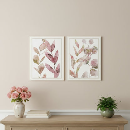 Set Of Two Meadow Flora Botannicals White Framed Wall Art HomeRoots