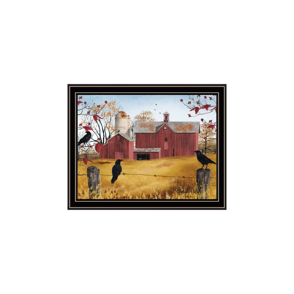 Set Of Two Autumn Red Barns Black Framed Wall Art HomeRoots