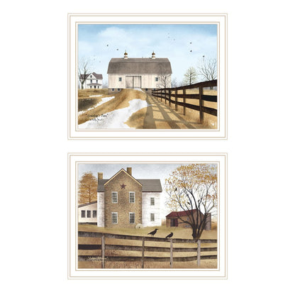 Set Of Two Grandpa's Barn White Framed Wall Art HomeRoots