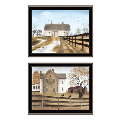 Set Of Two Grandpa's Barn Black Framed Wall Art HomeRoots