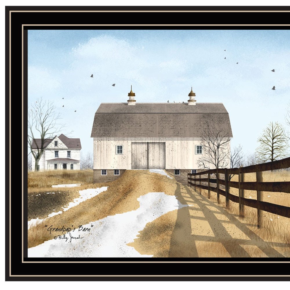 Set Of Two Grandpa's Barn Black Framed Wall Art HomeRoots