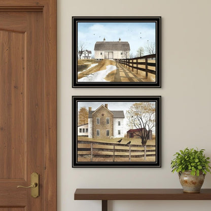 Set Of Two Grandpa's Barn Black Framed Wall Art HomeRoots