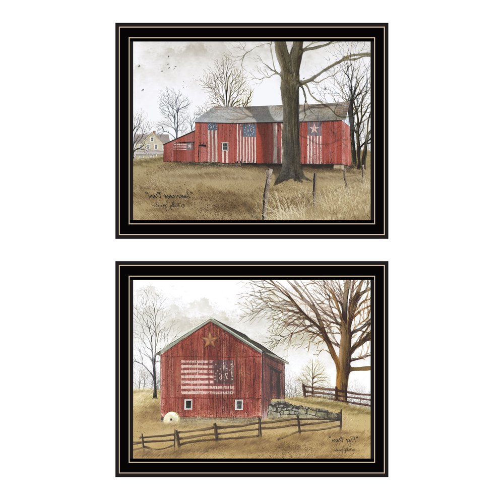 Set Of Two All American Barns Black Framed Wall Art — view 3