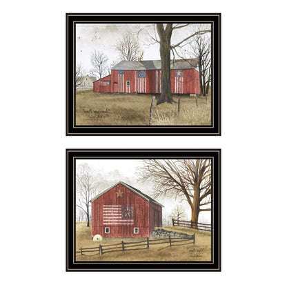Set Of Two All American Barns Black Framed Wall Art HomeRoots