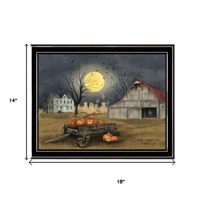 Set Of Two Halloween At Night In The Country Black Framed Wall Art HomeRoots
