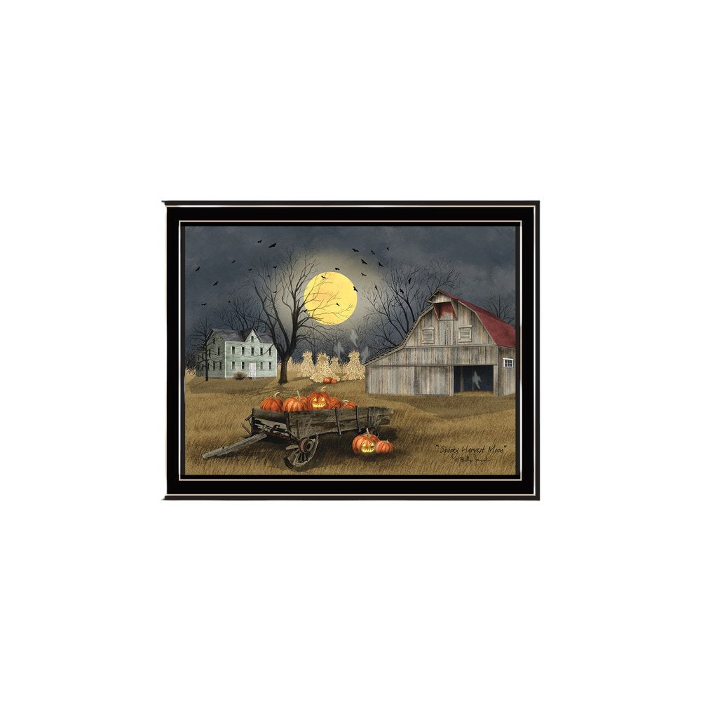 Set Of Two Halloween At Night In The Country Black Framed Wall Art — view 5