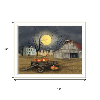Set Of Two Halloween At Night In The Country White Framed Wall Art HomeRoots
