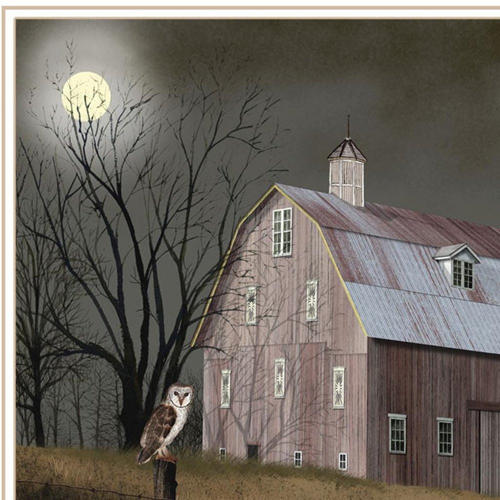 Set Of Two Autumn Moonlit Nights White Framed Wall Art — view 5