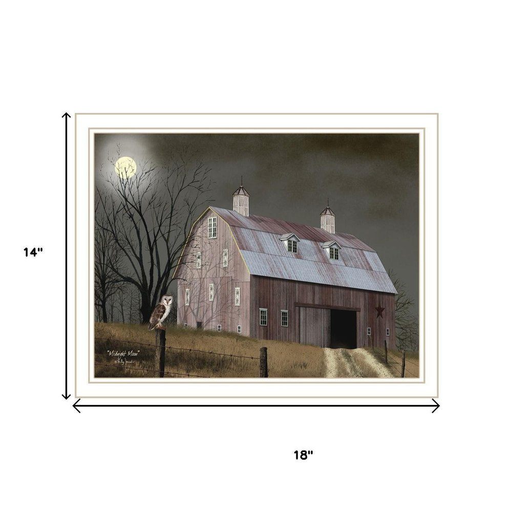 Set Of Two Autumn Moonlit Nights White Framed Wall Art — view 8