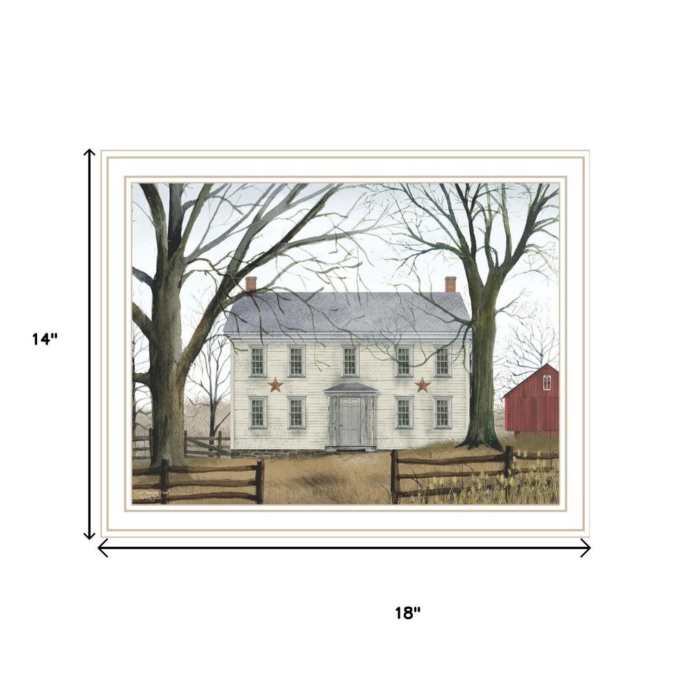 Set Of Two Early American Homestead White Framed Wall Art — view 6
