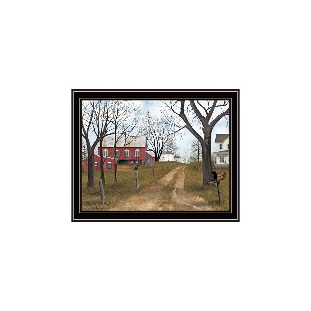 Set Of Two Sunday Drive And The Old Dirt Road Black Framed Wall Art HomeRoots