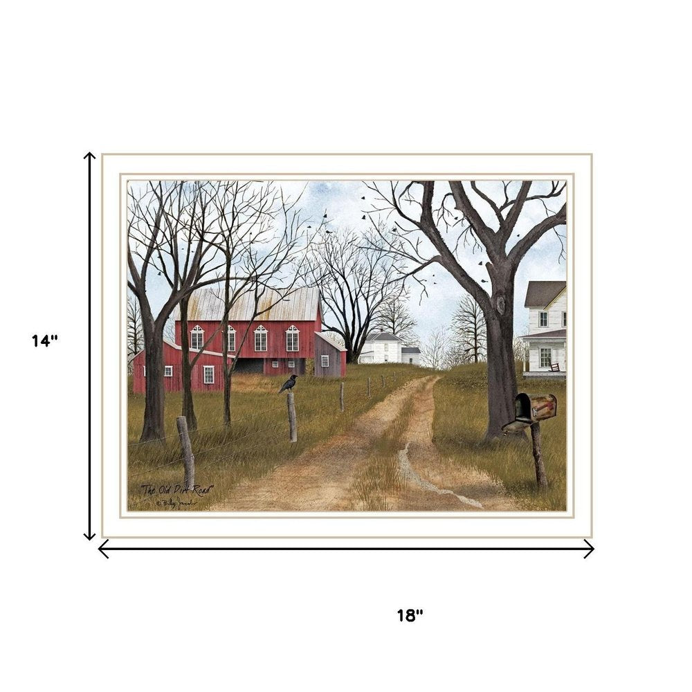 Set Of Two Sunday Drive And The Old Dirt Road White Framed Wall Art — view 3