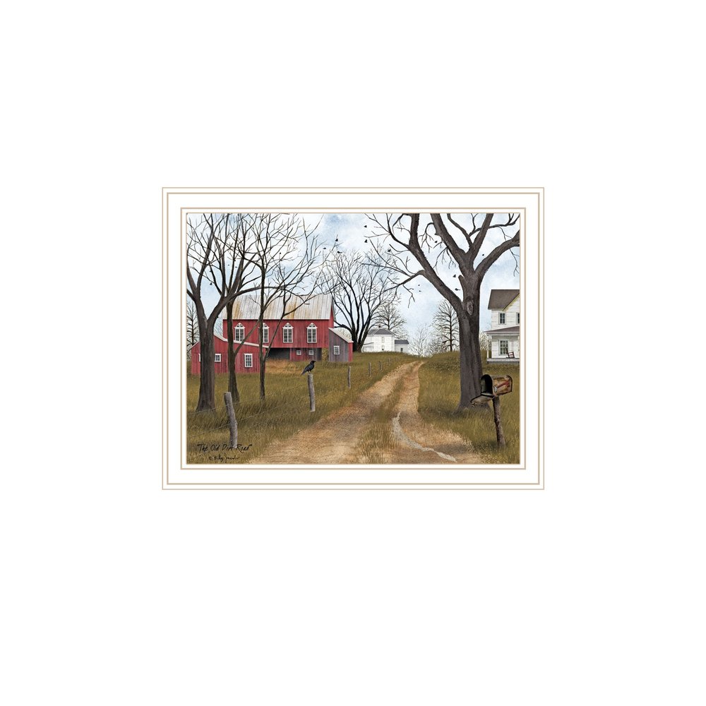 Set Of Two Sunday Drive And The Old Dirt Road White Framed Wall Art HomeRoots