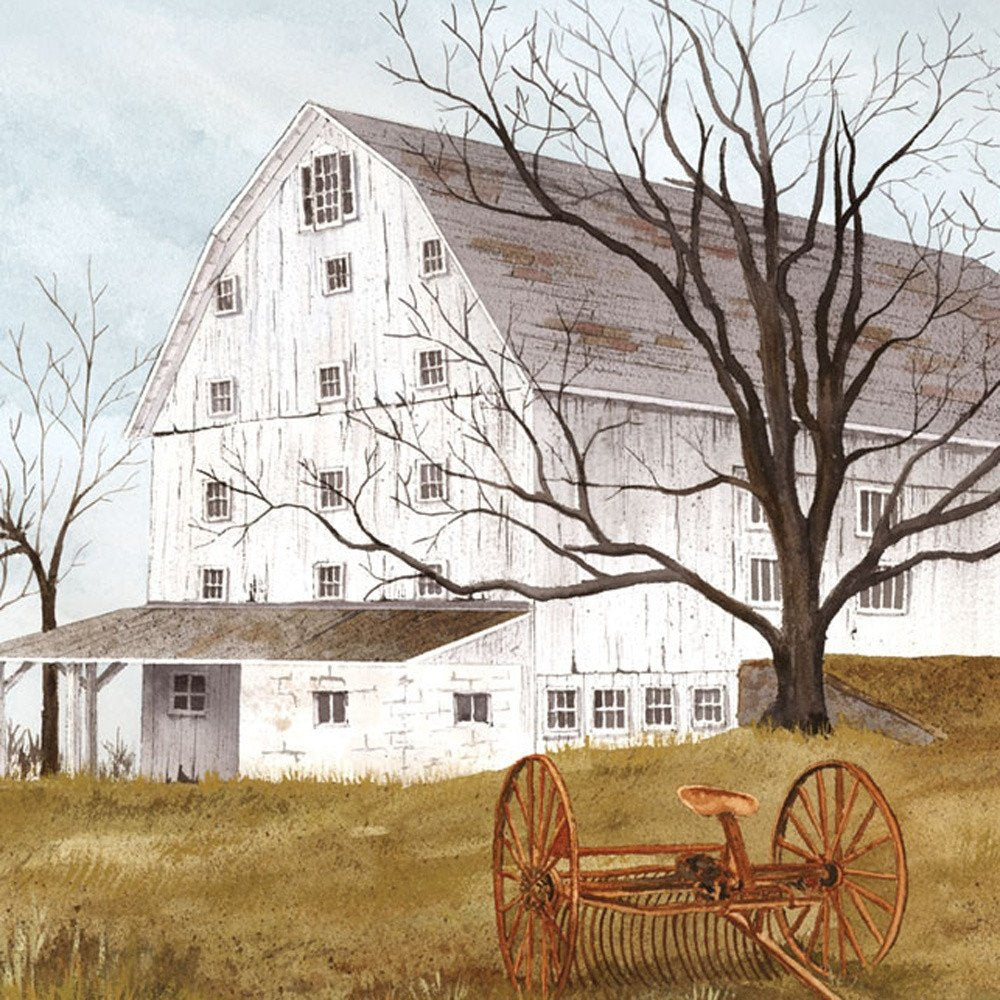 Set Of Two Stone Cottage Farmhouse and White Wooden Barn White Framed Wall Art HomeRoots