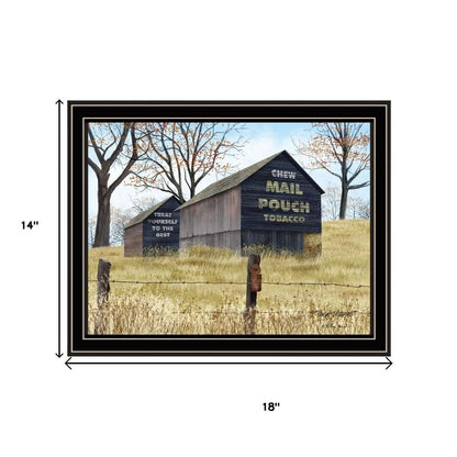 Set Of Two Mail Pouch Barn And Buck County Bridge Black Framed Wall Art HomeRoots