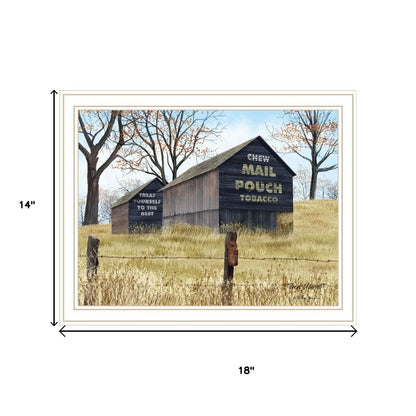 Set Of Two Mail Pouch Barn And Buck County Bridge White Framed Wall Art HomeRoots