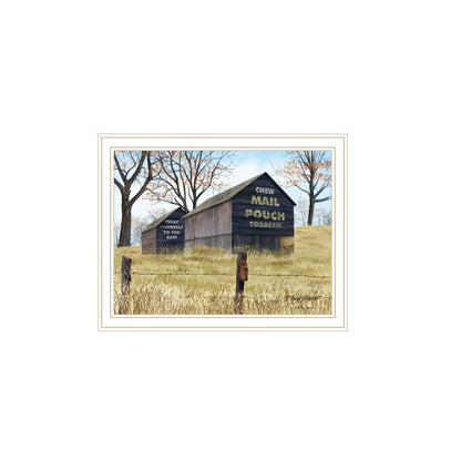 Set Of Two Mail Pouch Barn And Buck County Bridge White Framed Wall Art HomeRoots