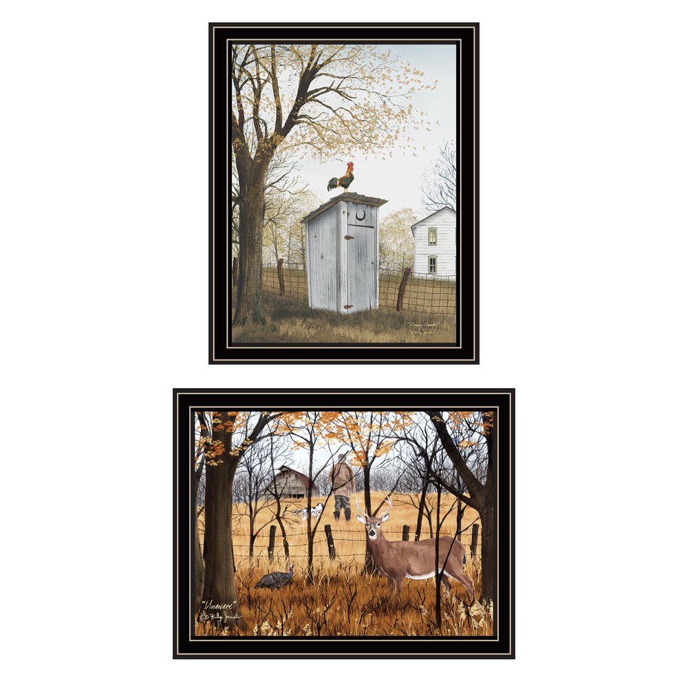 Set Of Two Country Living Black Framed Wall Art — view 1