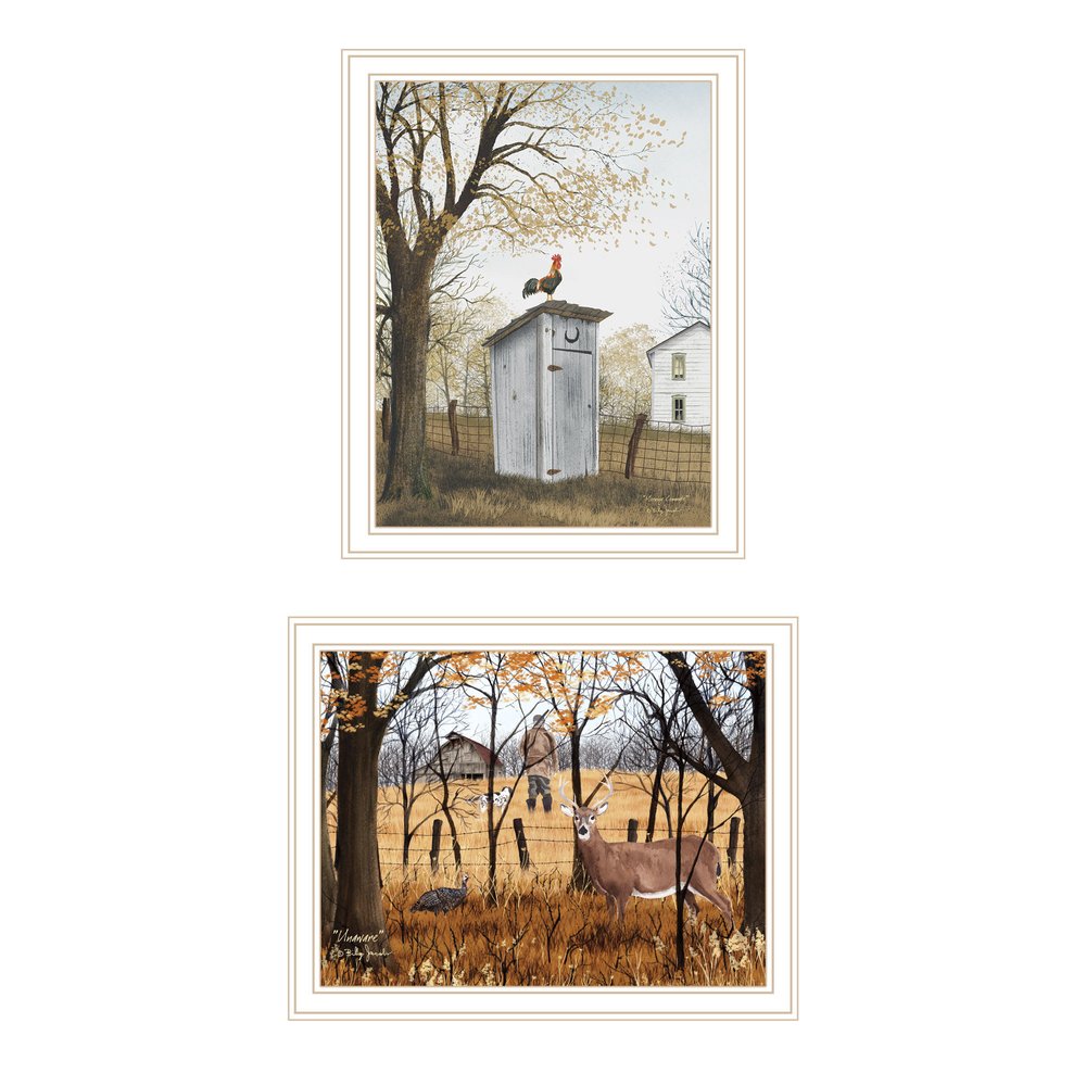 Set Of Two Country Living White Framed Wall Art — view 1