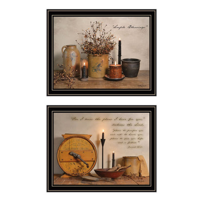 Set Of Two Simple Blessings Black Framed Wall Art HomeRoots