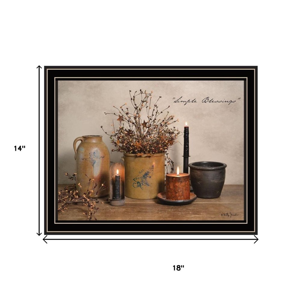 Set Of Two Simple Blessings Black Framed Wall Art HomeRoots
