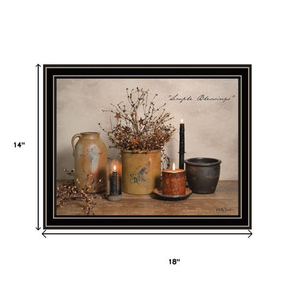 Set Of Two Simple Blessings Black Framed Wall Art HomeRoots