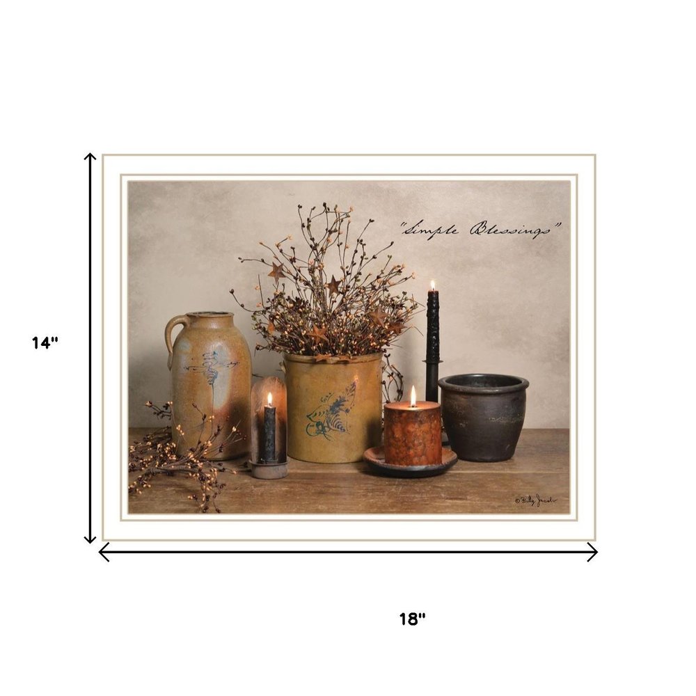 Set Of Two Simple Blessings White Framed Wall Art — view 4
