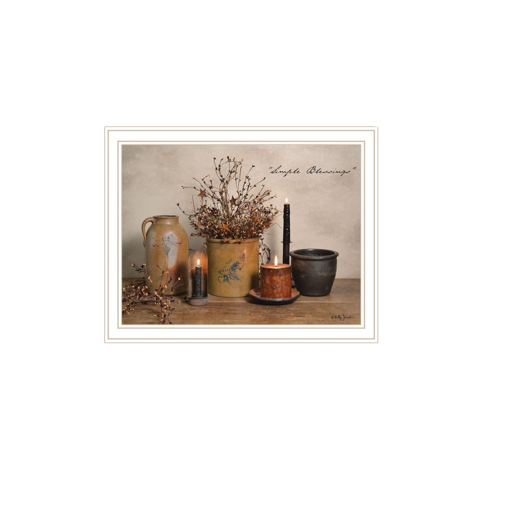 Set Of Two Simple Blessings White Framed Wall Art — view 3