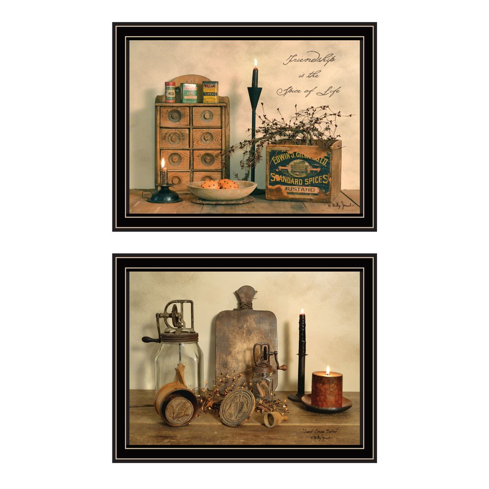 Set Of Two Friendship is the Spice of Life Black Framed Wall Art HomeRoots