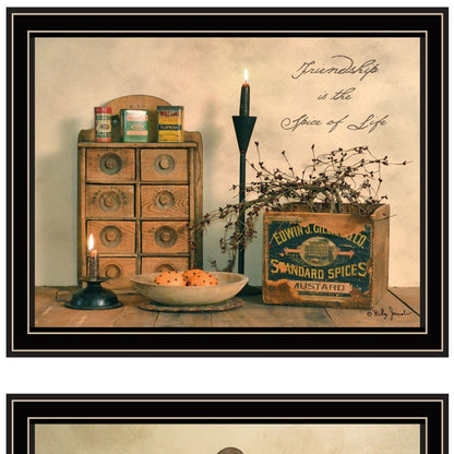 Set Of Two Friendship is the Spice of Life Black Framed Wall Art HomeRoots