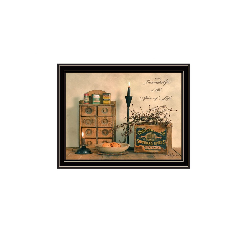 Set Of Two Friendship is the Spice of Life Black Framed Wall Art — view 4