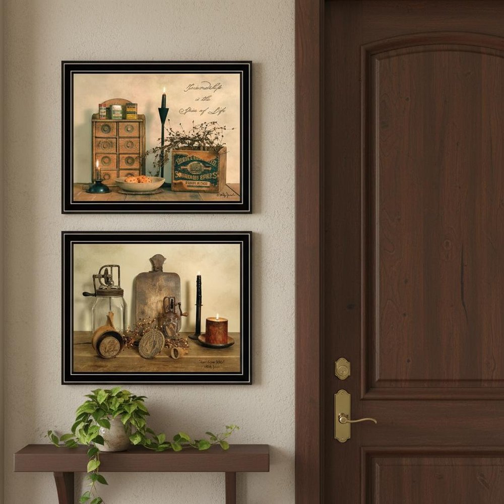 Set Of Two Friendship is the Spice of Life Black Framed Wall Art — view 7