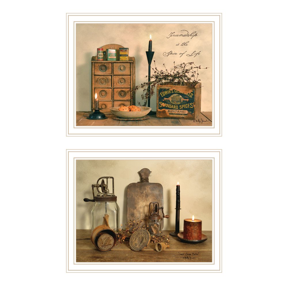 Set Of Two Friendship is the Spice of Life White Framed Wall Art HomeRoots
