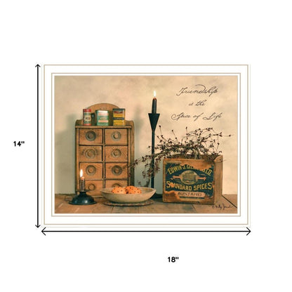 Set Of Two Friendship is the Spice of Life White Framed Wall Art HomeRoots