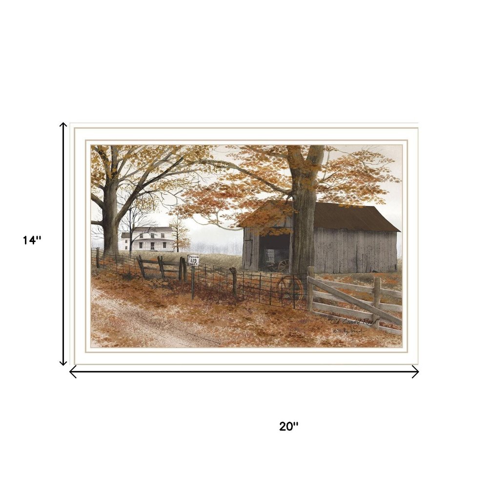 Set Of Two Old Country Road White Framed Wall Art — view 4