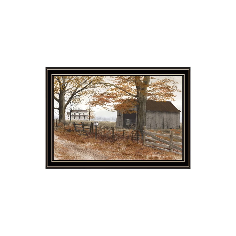 Set Of Two Old Country Road Black Framed Wall Art HomeRoots
