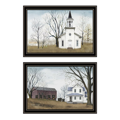 Set Of Two Amazing Grace Sunday Service Black Framed Wall Art HomeRoots